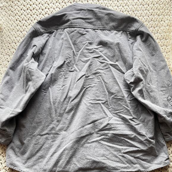 Vintage Y2K Men's Gray Cotton Workwear Chore Shirt Size 3XL - Picture 2 of 4